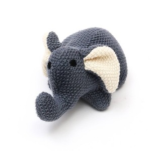 Ruvalino Baby and Toddler Learning Toys Handmade Cotton Elephant Plush Toy for Comfort and Playtime, Dark Blue, 7.5"*3.5"*3" - 1 of 4