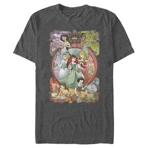 Men's Disney Princesses Vintage Collage T-Shirt - 1 of 4