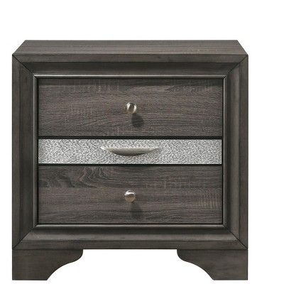 NicBex Nightstand with Drawers,Side Table with Wood Tapered Legs and Finish,Modern Bedside Table for Bedroom,Living Room