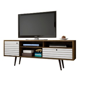 Sapphtopaz Modern TV Stand for TVs Up to 75" with Cabinet&Open Shelves Entertainment Center with Drawer&Splayed Wood Legs for Living Room - 1 of 4