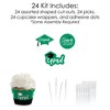 Big Dot of Happiness 2026 Green Graduation Cupcake Decoration - Party Cupcake Wrappers and Treat Picks Kit - Set of 24 - 4 of 4