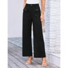 Coolmee Womens Wide Leg Pants High Waisted Business Casual Dress Pants Palazzo Long Work Trousers with Pockets - 4 of 4