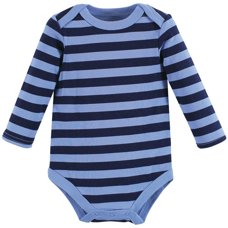 Hudson Baby Infant Boy Cotton Long-Sleeve Bodysuits, Mommys Little Boy, 4 of 6