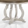 47.25" Cillin Dining Table Walnut Antique White Finish - Acme Furniture: Round, 4-Seater, Wood Composite Base - 2 of 4