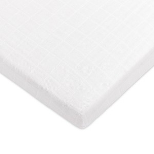 Babyletto Plain White Muslin All-Stages Midi Crib Sheet - 1 of 4