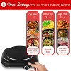 Brentwood Single-Cast-Iron 1,100-Watt Countertop Electric Burner Hot Plate with Temperature Control and Power Indicator Light, Black - 4 of 4