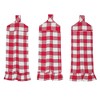 Annie Buffalo Check Red Button Loop Tea Towel Set of 3 - 2 of 4