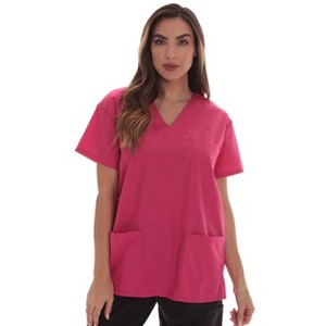 Just Love Solid Scrub Top for Women with Pockets and V-Neck - Comfortable and Professional Medical Uniform - 1 of 3