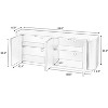 LOVSON Sideboard Storage Cabinet, with wave pattern Buffet Cabinet, for Kitchen/Bedroom/Entryway. Walnut, 64''W x 15''D x 24''H - 3 of 4