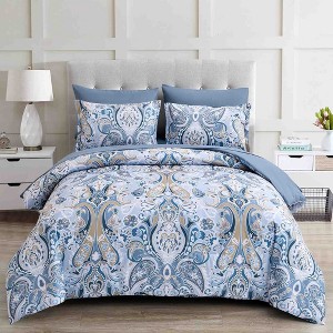 BAGOKIE Boho Paisley 7 Pieces Bed in a Bag Comforter Set - 1 of 4