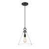 Harper Glass Pendant Light - 11.5" Dimmable Fixture for Kitchen, Bathroom & Living Room - 4 of 4