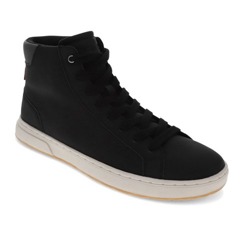 Levi's Mens Caleb Vegan Leather Lace Up Casual Sneaker Boot, Black ...