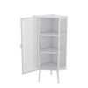 Grungis Bathroom Storage Cabinet,Coner Cabinet with Tempered Glass Door & Storage Shelves,Storage Cabinet for Bathroom - 4 of 4