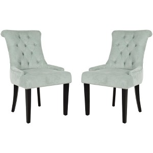 Bowie 20" Tufted Side Chair (Set of 2) - MCR4712 - Black - Safavieh Couture - 1 of 4
