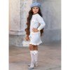 Light Blue Houndstooth Knit Cardigan and Ruffle Skirt Set Mia Belle Girls - 2 of 2