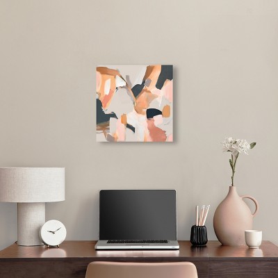 Soft Shades of Pop Pastel Boho Abstract Canvas Wall Art, 24" x 16"