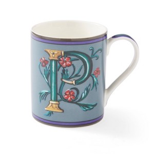 Kit Kemp by Spode 12oz Alphabet Mug, Unique Stylish Monogram, Fine China, Dishwasher Safe, Personalized Initial, Fabulous Mug with Gift Box - 1 of 4