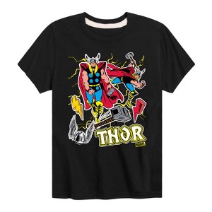 Boys' - Marvel - Thor Stickers Style Short Sleeve Graphic T-Shirt - 1 of 4