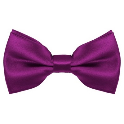 Young Boy's Solid Color 1.5 W And 4 L Inch Pre-Tied adjustable Bow Ties