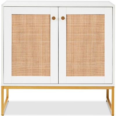 Best Choice Products 2-Door Rattan Storage Cabinet, Accent Furniture, Cupboard w/ Non-Scratch Foot Pads