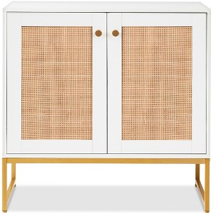 Best Choice Products 2-Door Rattan Storage Cabinet, Accent Furniture, Cupboard w/ Non-Scratch Foot Pads - 1 of 4