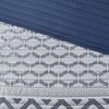 Sapphtopaz Bedding Quilt Set Jacquard Geometric Pattern and Solid Colors Reversible Quilt Set with Throw Pillow 4 Piece - 3 of 4