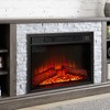 Lyngins 70" Fireplace TV Stand with Faux Stone Surround,Media Console Table with 23" Fireplace Insert,Entertainment Center for Living Room - 4 of 4
