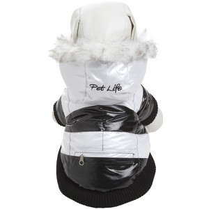 Pet Life (R) Fashion Striped 3M Insulated Ultra-Plush Pet Dog Parka Coat with Removable Hood - 1 of 4
