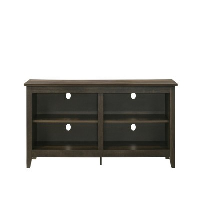 GlasFlength TV Stands and Consoles Entertainment Center with Open Shelves and Cable Management for Living Room, Black, 15.5"*58"*23"