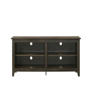 GlasFlength TV Stands and Consoles Entertainment Center with Open Shelves and Cable Management for Living Room, Black, 15.5"*58"*23" - 1 of 4