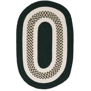 Colonial Mills Flowers Bay - Dark Green 2 Ft x4 Ft Oval Rug Indoor/Outdoor 100% Polypropylene - 1 of 2