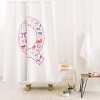 Deny Designs April Lane Art Fancy Bow Monogram Shower Curtain - 2 of 3