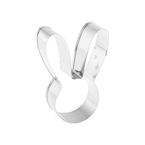 Unique Bargains Cookie Mould Cutter Rabbit Head Shaped Dishwasher Safe Stainless Steel Silver Tone 1Pcs - 1 of 4