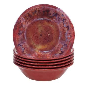 22oz 6pk Radiance Red Melamine All Purpose Bowls - Certified International