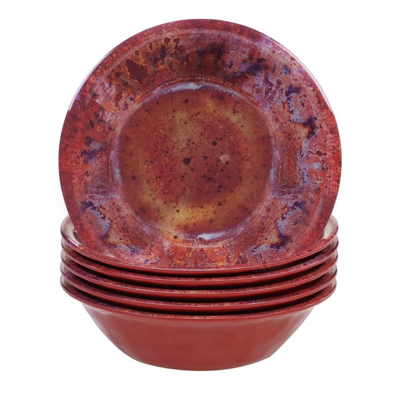 22oz 6pk Radiance Red Melamine All Purpose Bowls - Certified International, 1 of 3