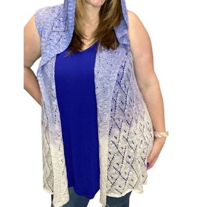 Women's Dip Dye Hoodie Vest - KORI - 1 of 2