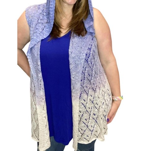 Women's Dip Dye Hoodie Vest - KORI - image 1 of 2