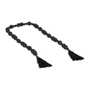 Cheung's Akaida Black Wooden Mixed Bead Tassel Decor - 1 of 4