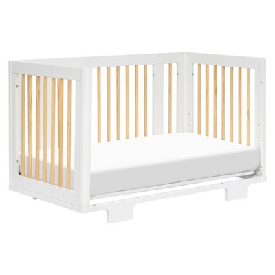 Yuzu White and Natural 8-in-1 Convertible Crib with All-Stages Conversion Kits