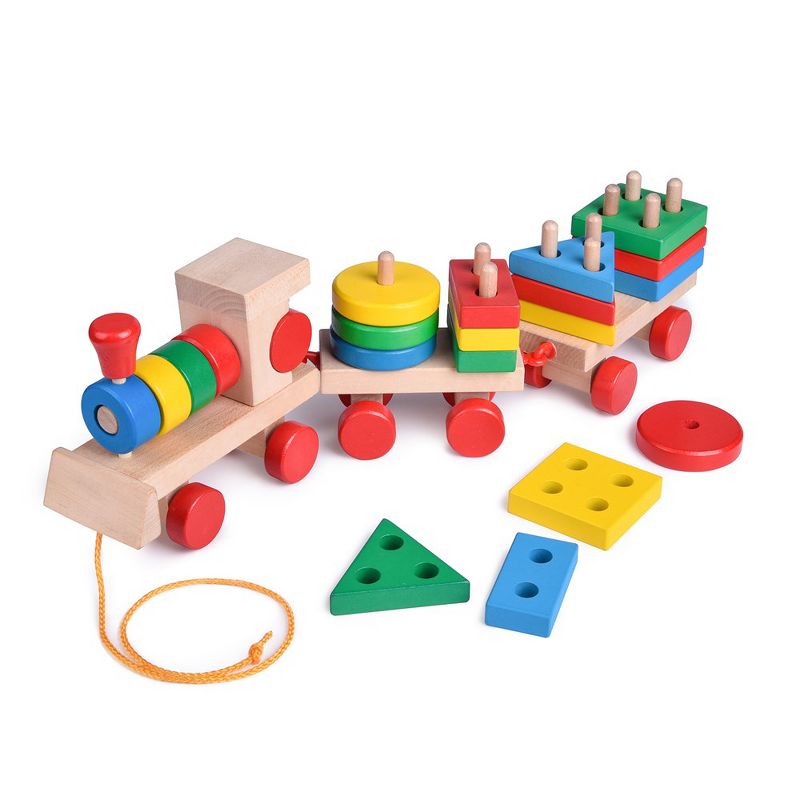 Fun Little Toys Wooden Geo-Train, 1 of 8