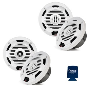 MTX 2 Pairs of WET65-W Wet Series 6.5" 65W RMS 4Ω Coaxial Speaker Pair - White - 1 of 4