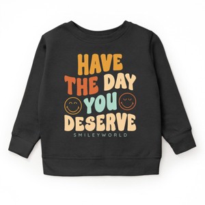 The Juniper Shop SmileyWorld Have The Day You Deserve Groovy Youth Sweatshirt - 1 of 4