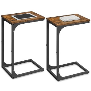 VASAGLE C-Shaped End Table, Small Side Table for Couch, Sofa Table with Metal Frame for Living Room, Bedroom, Bedside - 1 of 4