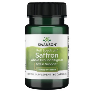 Swanson Herbal Supplements Full Spectrum Saffron Whole Ground Stigmas 15 mg Capsule 60ct. - 1 of 2