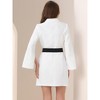 INSPIRE CHIC Women's Elegant Slit Sleeve Belted Double Breasted Work Office Blazer Dresses - 4 of 4
