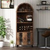 KTMBDW Wine Bar Rack Cabinet with Wine Rack, Coffee Bar Cabinet with Glass Holder, Tall Sideboard and Buffet Cabinet with Double Doors - 2 of 4