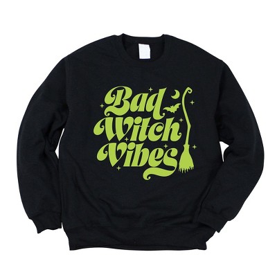 Simply Sage Market Women's Graphic Sweatshirt Bad Witch Vibes Puff Print