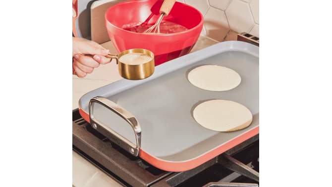 Caraway Home 11.73" Nonstick Square Double Burner Crepe Pan, 2 of 7, play video