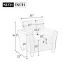 35" Linen Upholstered Armchair with Tapered Legs and High Resilience Foam Cushion - 3 of 4