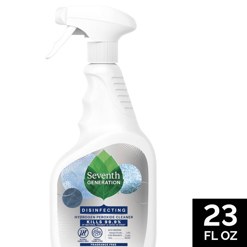 Seventh Generation Fragrance Free Disinfecting Cleaner with Hydrogen Peroxide &#8211; 23 fl oz, 1 of 7